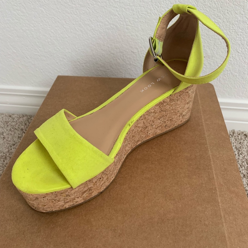 New Look Lime Yellow Wedges